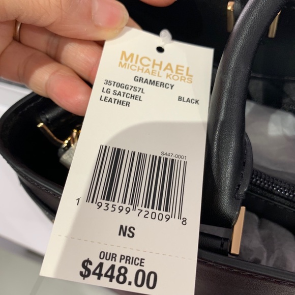 Michael Kors Gramercy LG Pebbled Leather Satchel Crossbody - Picture 9 of 9